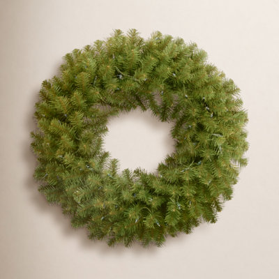 24" Handcrafted Pre-Lit Spruce Christmas Wreath