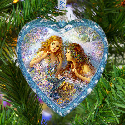 5.5'' Glass Hanging Figurine Ornament