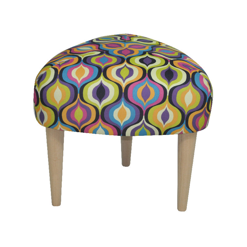 Solid + Manufactured Wood Accent Stool, Pink