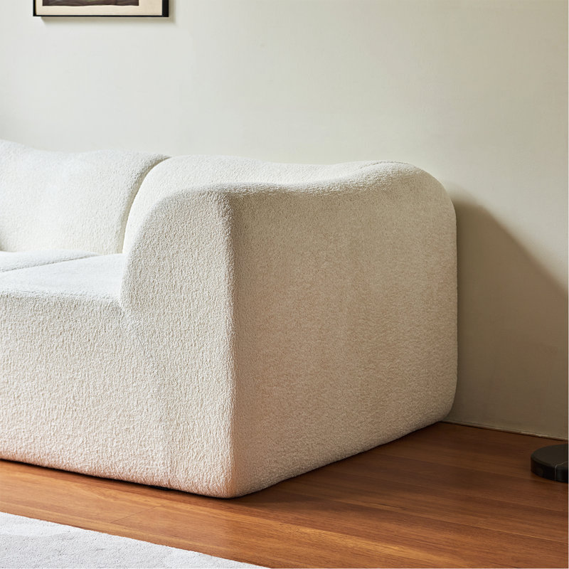 Canapé moderne à 2 places pour causeuse, canapé en tissu de velours doux avec 2 coussins, conception compacte pour petit salon, chambre à coucher, bureau et appartement