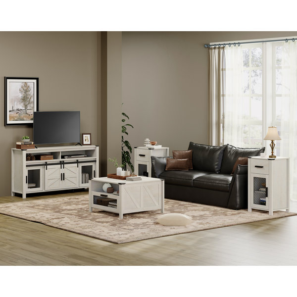 Gracie Oaks Living Room Tv Stand Set With End Table And Coffee Table ...