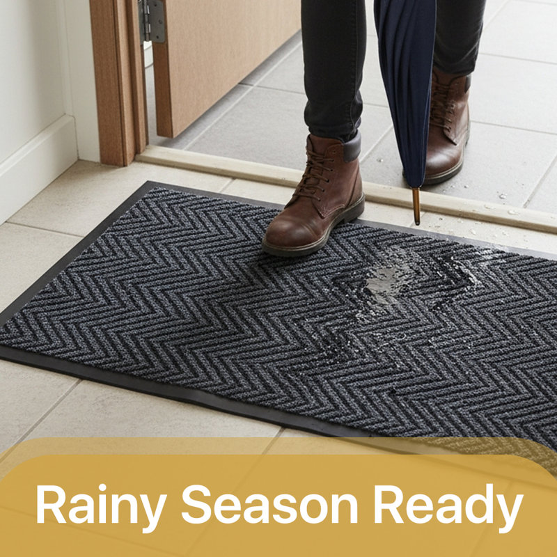 Non-Slip No Pattern Doormat, 50cm W x 80cm  L