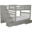 Tena Solid Wood Standard Stairway Bunk Beds Full over Full, 4 Drawers in the Steps, 2 Under-Bed Drawers, Gray-2090153503-2041697640