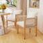 Ensemble de 2 chaises de salle à manger en corde tissée avec cadre amovible en fer à transfert de chaleur avec coussin amovible pour terrasse-323846974-326653877