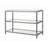 Nickel 2-Shelf Glass Top Entryway Console Table-1026847243-1044316053