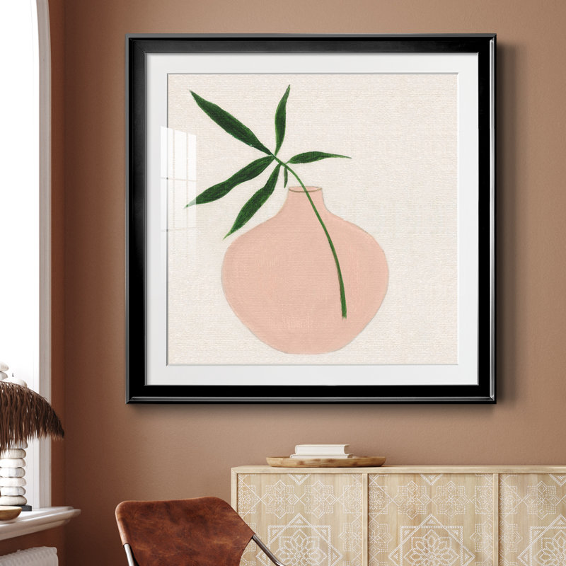 Simple Nature IV - peinture encadrée, Toile avec cadre noir, H 30,5 po x l 30,5 po x P 1,5 po