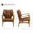 Mid-Century Modern Genuine Leather Solid Ash Chair-1380037452