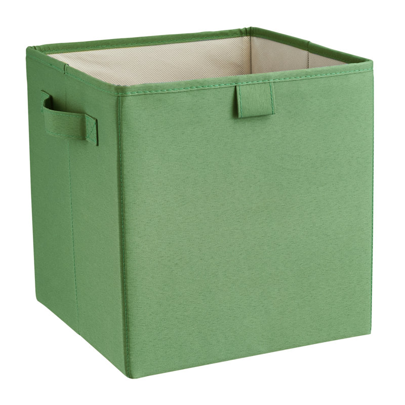 Bac de rangement en tissu Premium Cubes, Vert sapin / vert