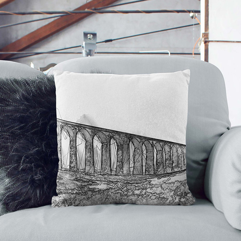 Square Throw Cushion, White, 55cm H x 55cm W x 20cm D