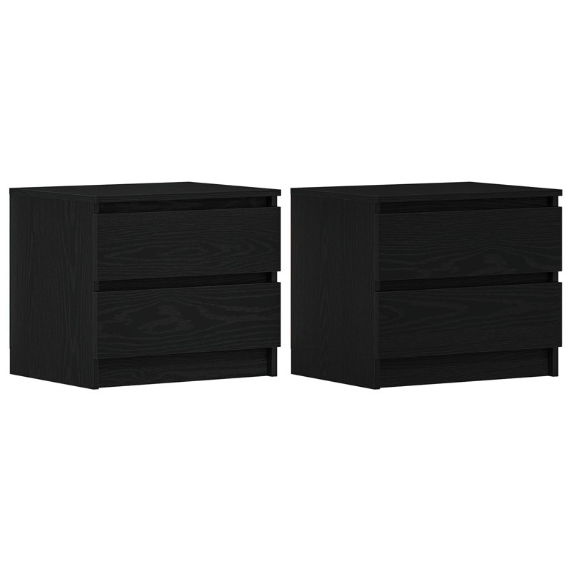 17 Stories Bed Cabinets 50X39x43.5 Cm Engineered Wood, 2, Grey Sonoma