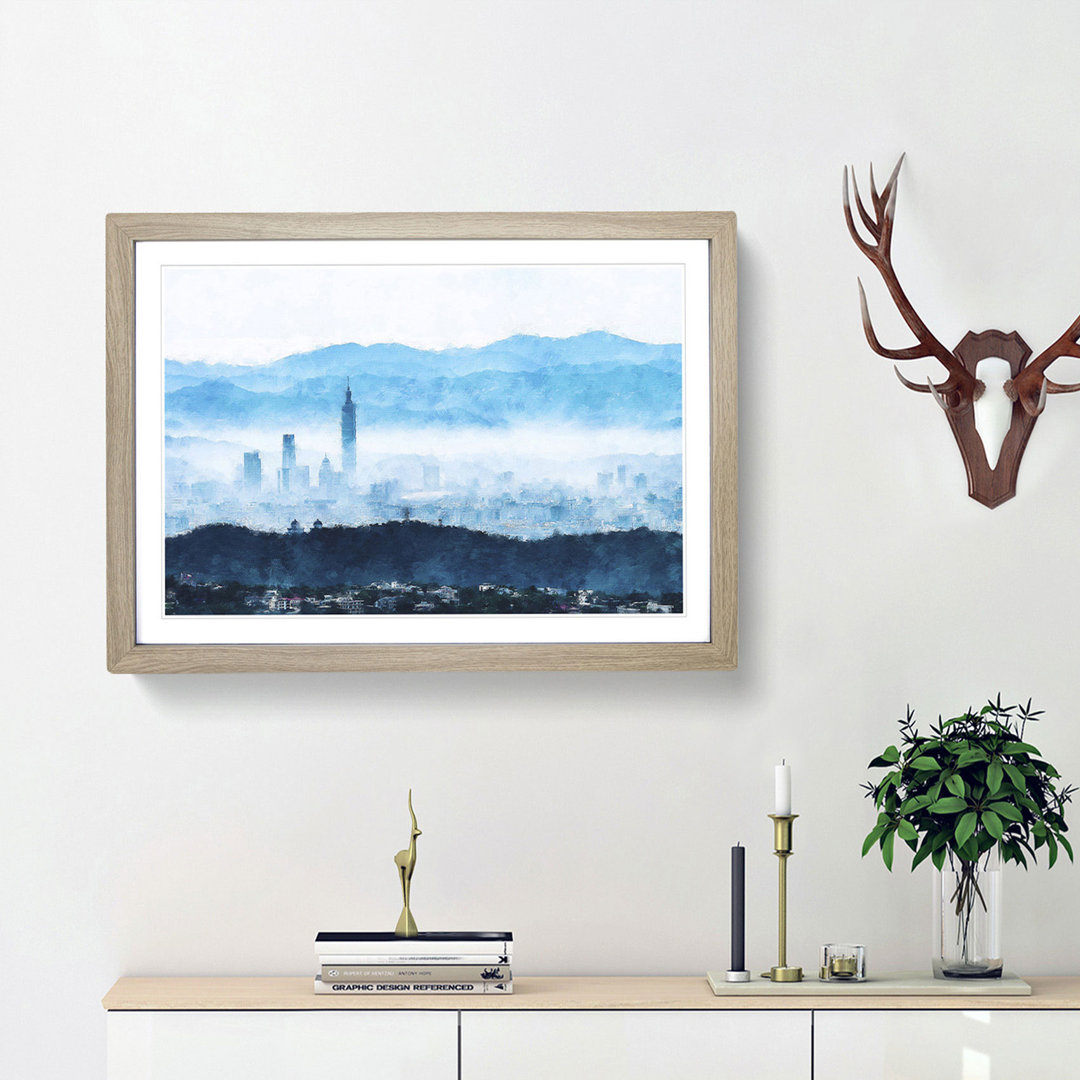 Taipei City in Taiwan - Picture Frame Painting Print