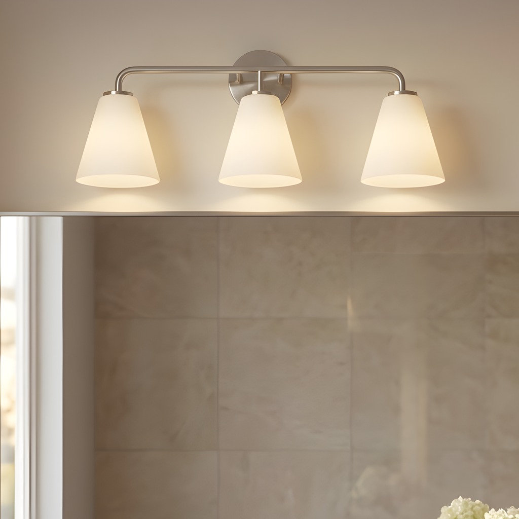 Nabi Vanity Light, 3, Brushed Nickel, White