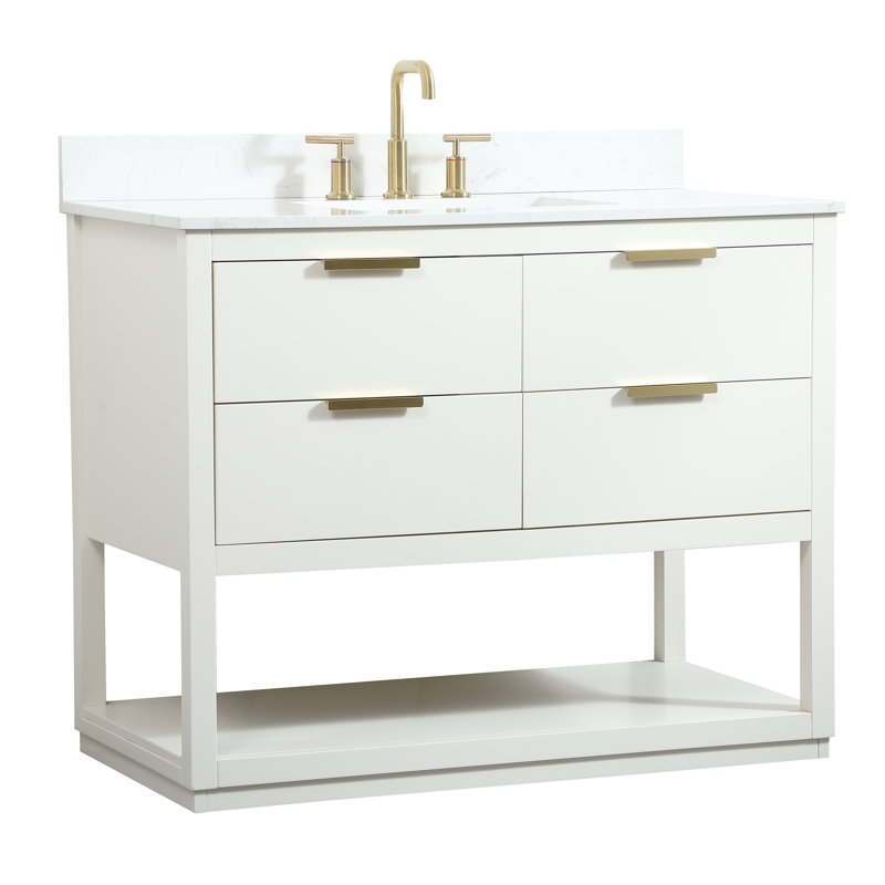 Ensemble de meuble-lavabo simple 42 po Felicity, Blanc