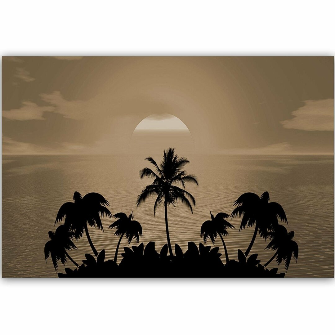 Leinwandbild Sunset with Palms 1