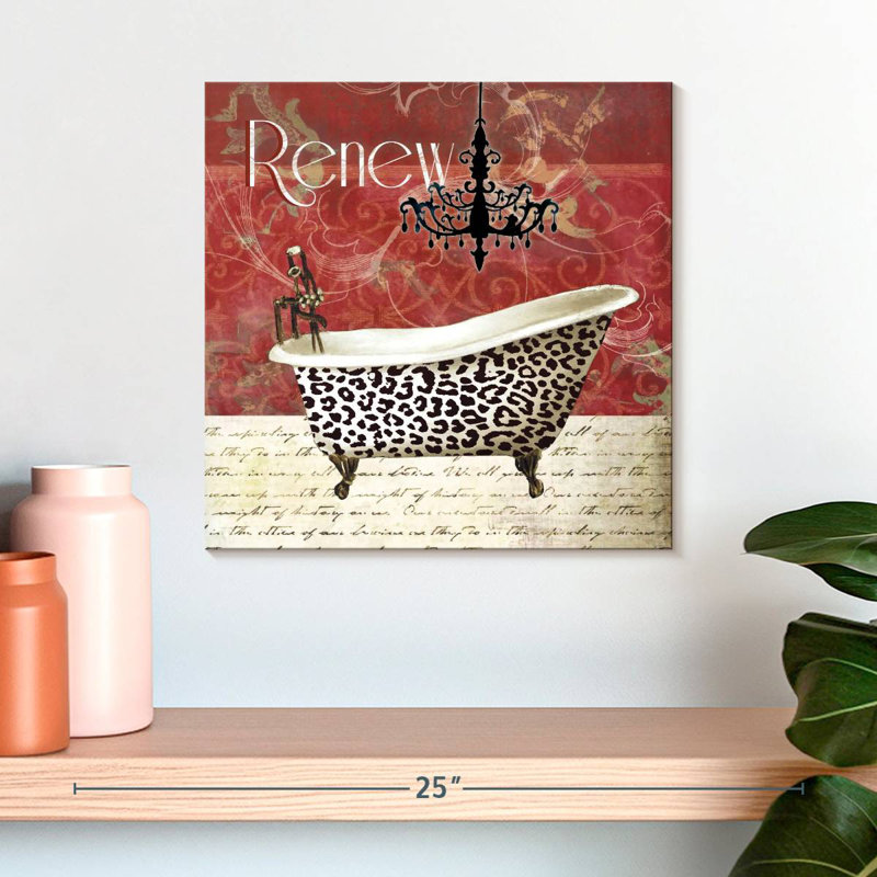 Cheetah Bath, 16" H x 16" W