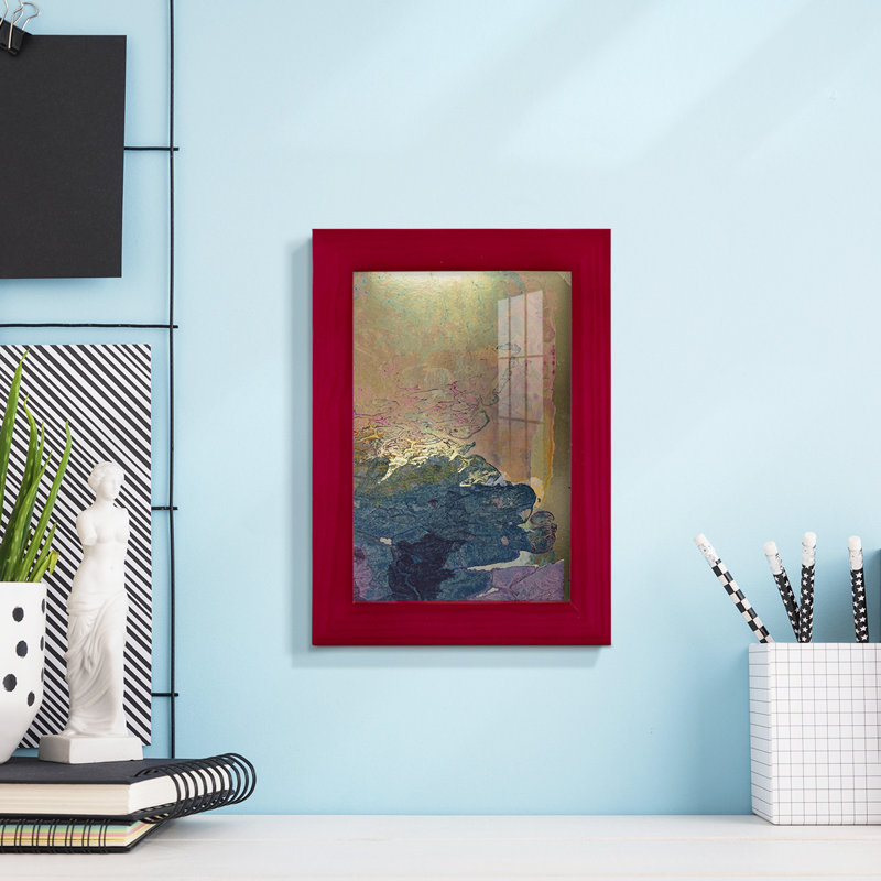 Monet's Landscape I, reproduction d'art encadrée, Rouge, H 6 po x l 4 po x P 1 po