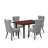 015BAB9D63B54F94852713176C56C8D4 5 Piece Kitchen Table Set Contains a Rectangle Dining Table with Removable leaf and 4 Parson Chairs, Mahogany-123099964-123099970