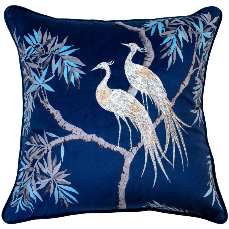Degraw Feather Abstract Square Throw Cushion