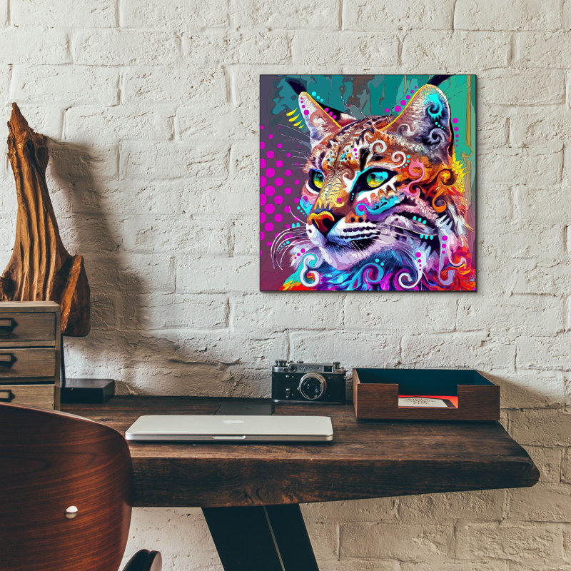 «Bobcat» par Dean Russo, H 12 po x l 12 po x P 0,13 po