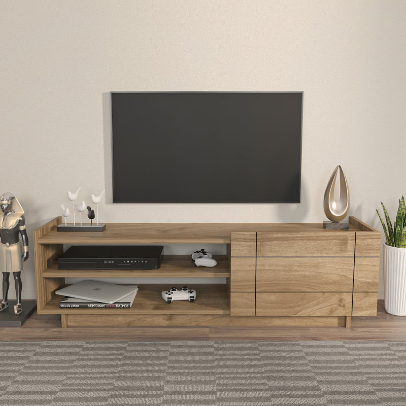 Valantina 55" TV Stand for TVs, Walnut