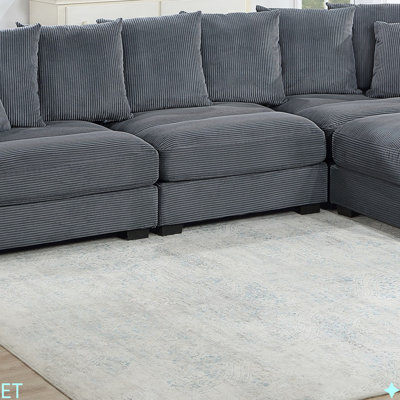 Living Room Furniture Armless Chair Corduroy 1Pc Armless Chair Soft Cushion Wood Legs