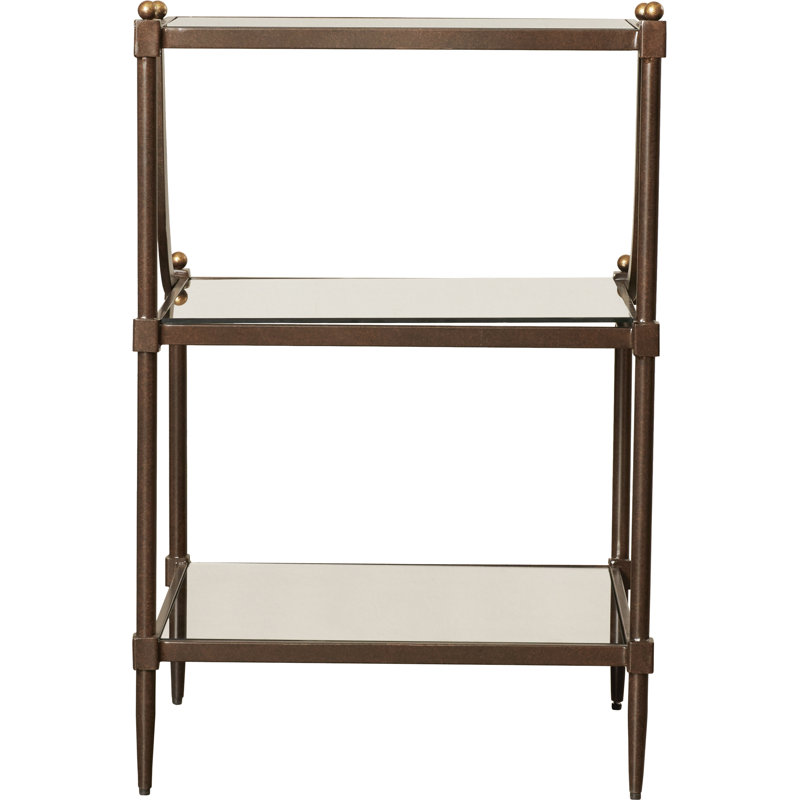 Peninsula Metal & Glass Side Table, Metal Works