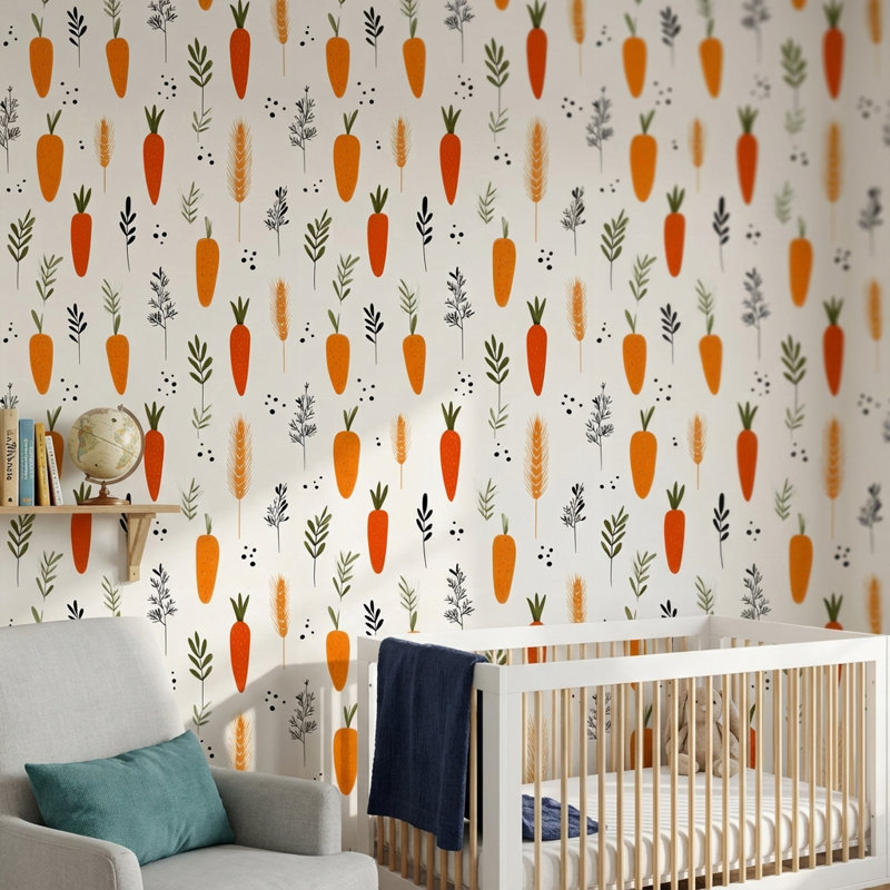 Adhésif mural feuilles de blé amovible Carrots