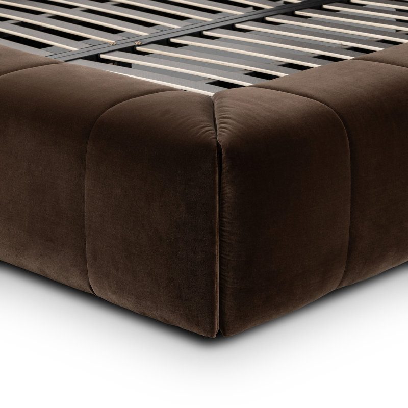 Langham Upholstered Bed, King, Surrey Mink
