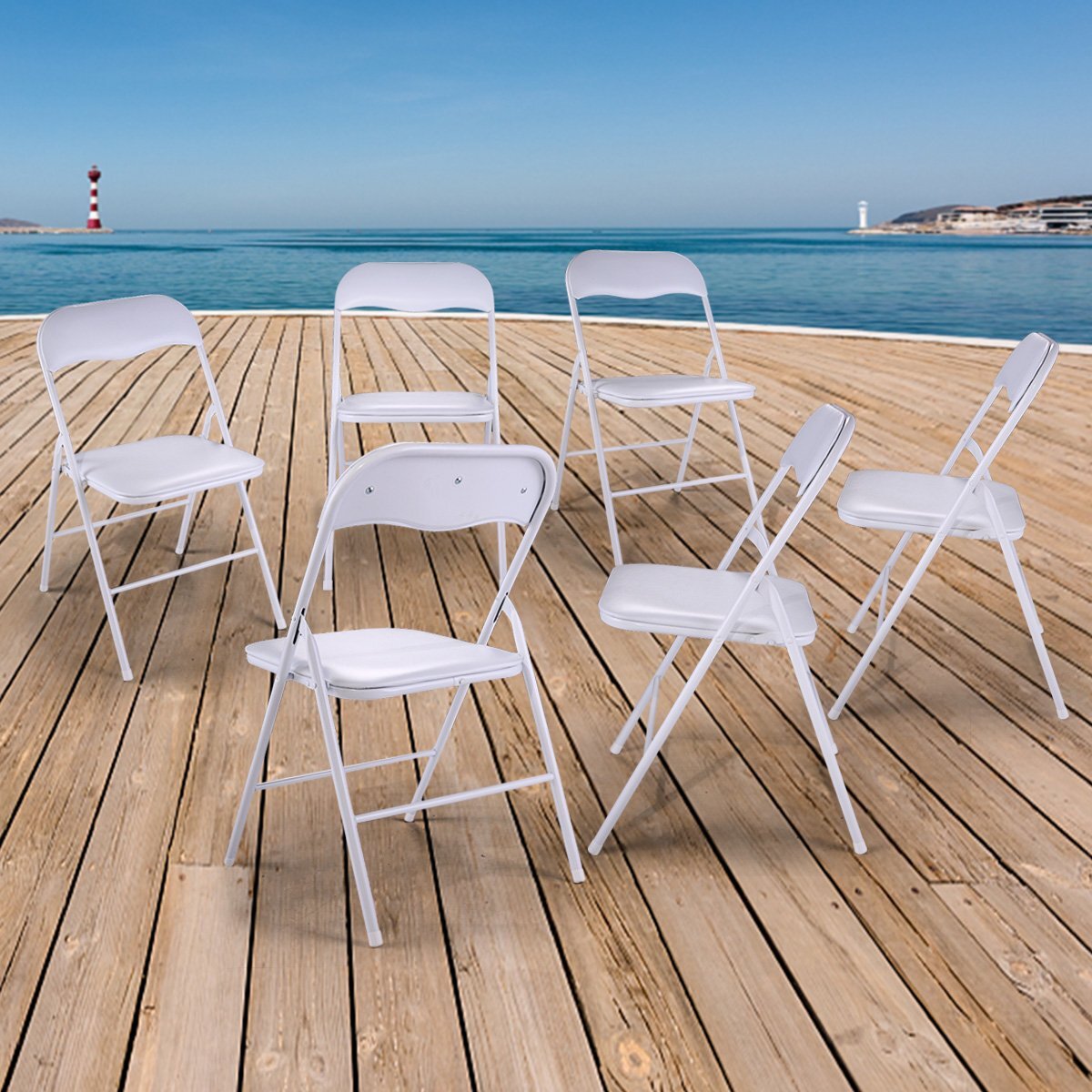 Outdoor vinyl folding discount chairs