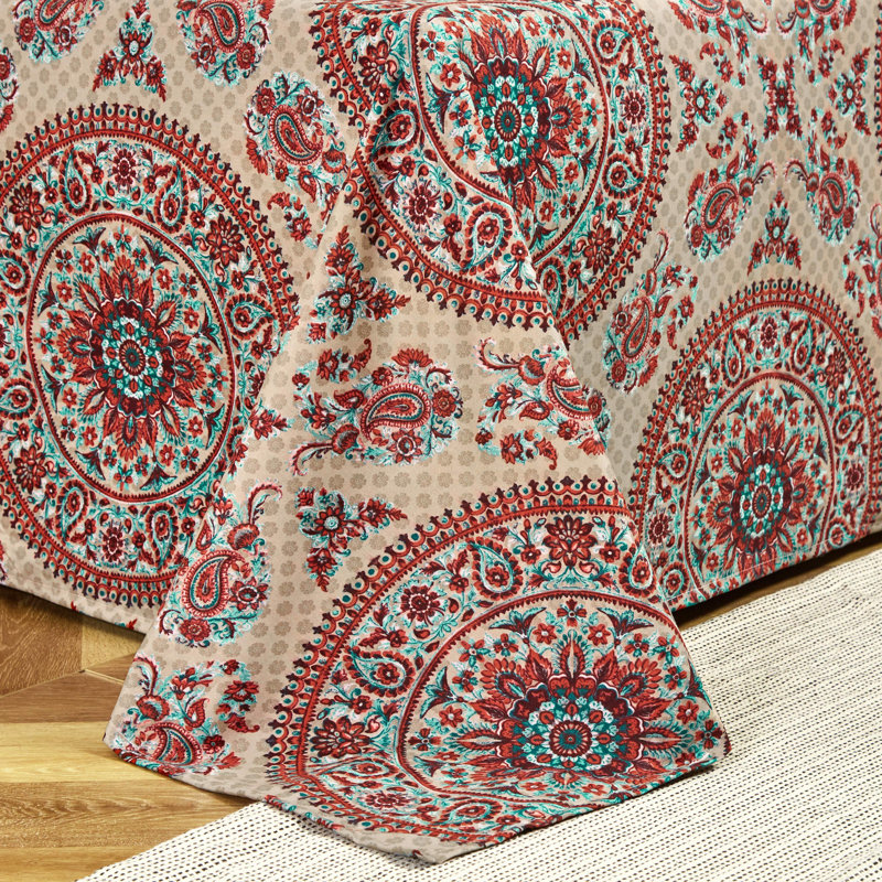 Damask Microfiber Damask Flat Sheet, King