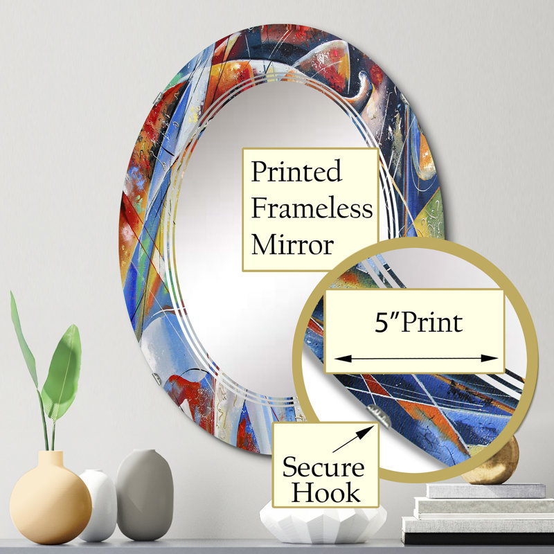 Creative Inspiration From The Poet - Miroir mural rétro ovale, 30 po x 20 po