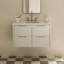 Meuble-lavabo rectangulaire simple 36 po avec comptoir en quartz blanc pur Mulloy, blanc chaud 36 po Mulloy-606201909-606201910