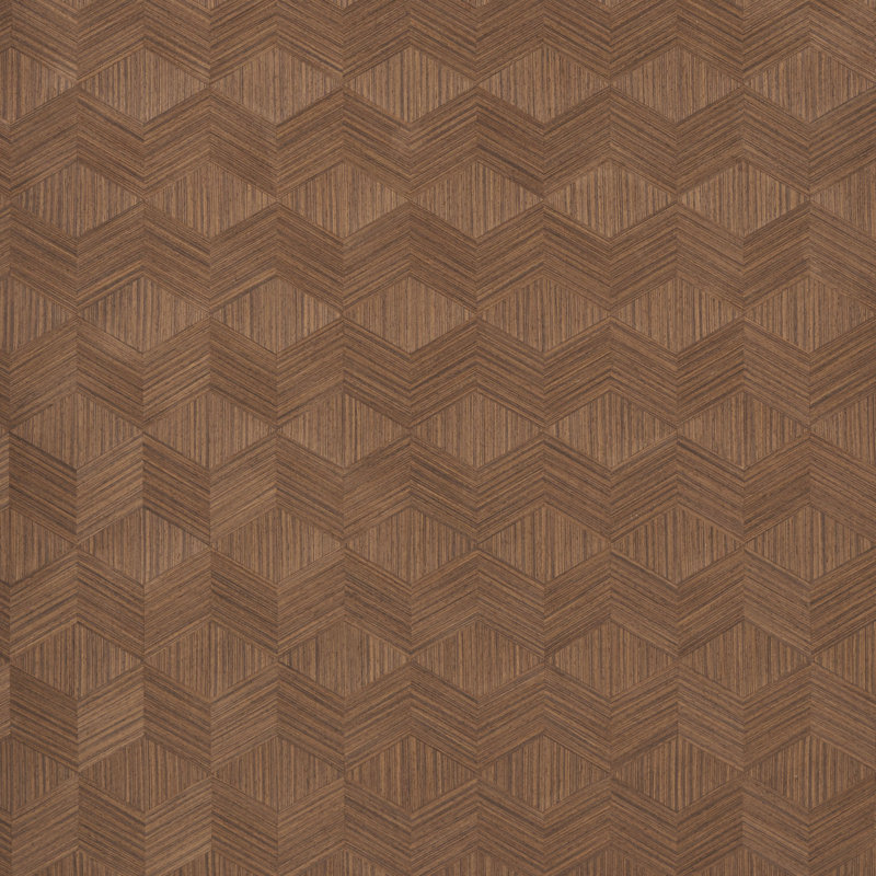 Papier peint à chevrons, Noyer
