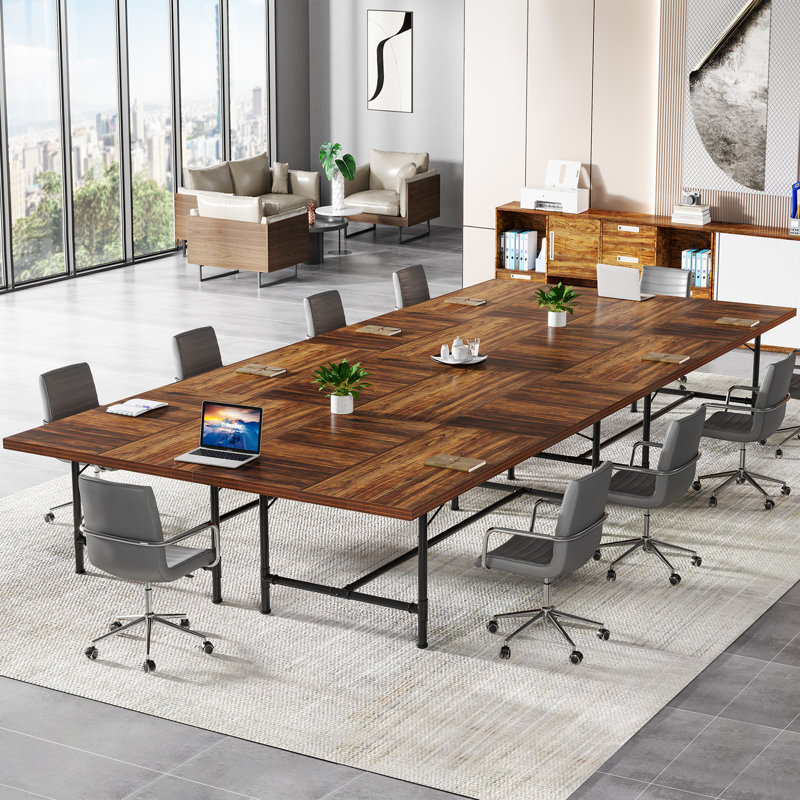 180cm Rectangle Conference Table, Rustic Brown