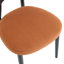 Parsons Set of 2 Rusty Orange Fabric Black Effect Ash Wooden Frame Dining Chairs