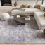 Tapis oriental bleu / rouge lavable à la machine-1133750945