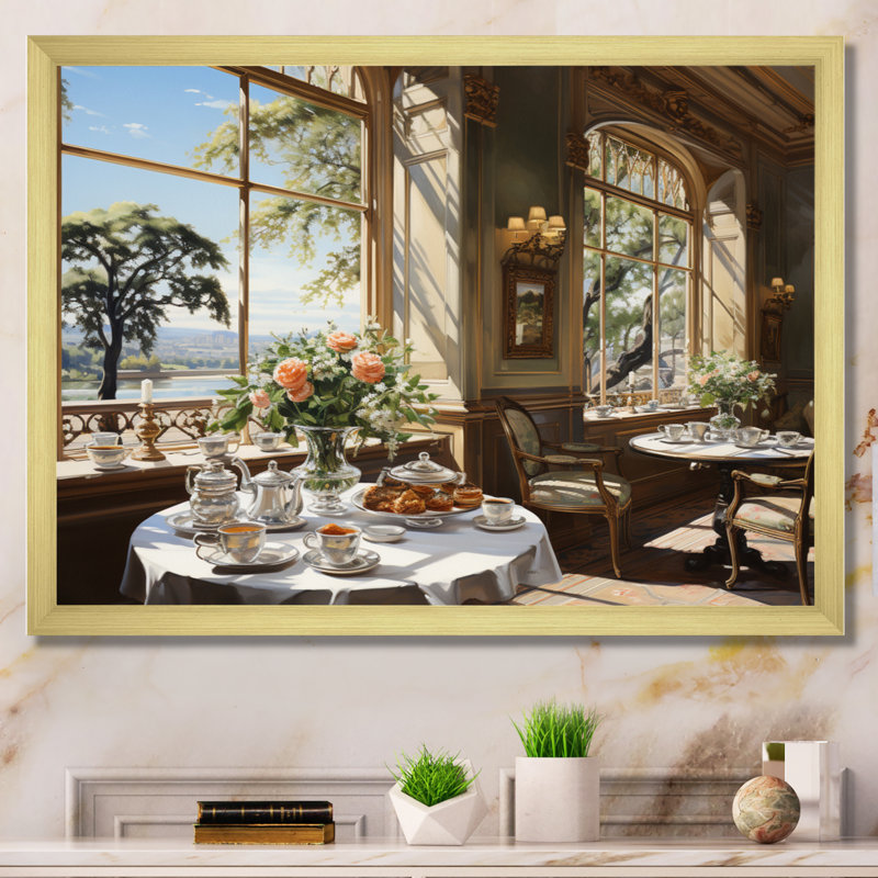 "Country clubs Af après-midi", reproduction d'art sur toile, H 34 po x l 44 po x P 1,5 po, Cadre doré à une seule photo