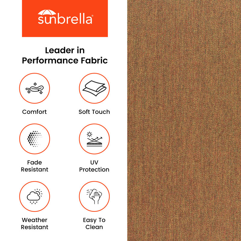 Indoor/Outdoor Sunbrella® Seat/Back Cushion, Canvas Teak