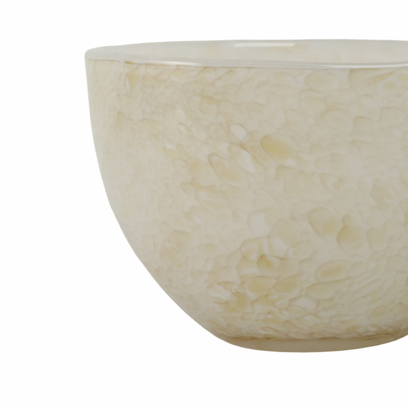 Bol décoratif moderne en verre pour décoration intérieure - Bol décoratif minimaliste texturé pour comptoir de cuisine, table d'entrée ou décor de salon - 9 po