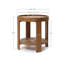 Table de bout d'extérieur Acacia, table de patio ronde avec plateau et tablette, hauteur 20,4 po