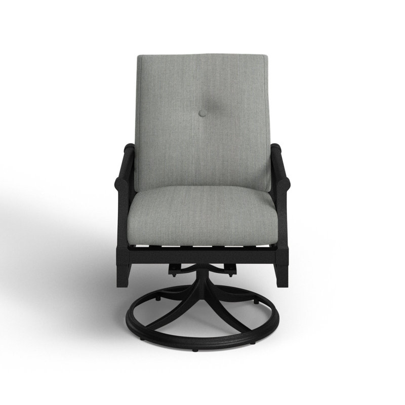 Andover Outdoor Rocker Chair, Canvas Navy Sunbrella® Canvas, Textured Black