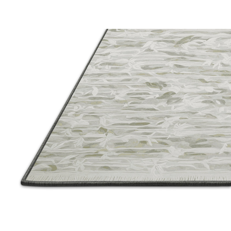 Silky Soft Plush Gray Area Rug, Square 3'
