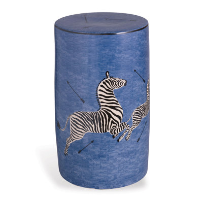Tabouret de jardin en porcelaine Escalamandre