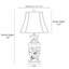 Garden of Life Hand Painted Porcelain Table Lamp with Gold Wood Base
