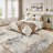 8'X10' Neutral Modern Washable Abstract Area Rug Beige-118613676