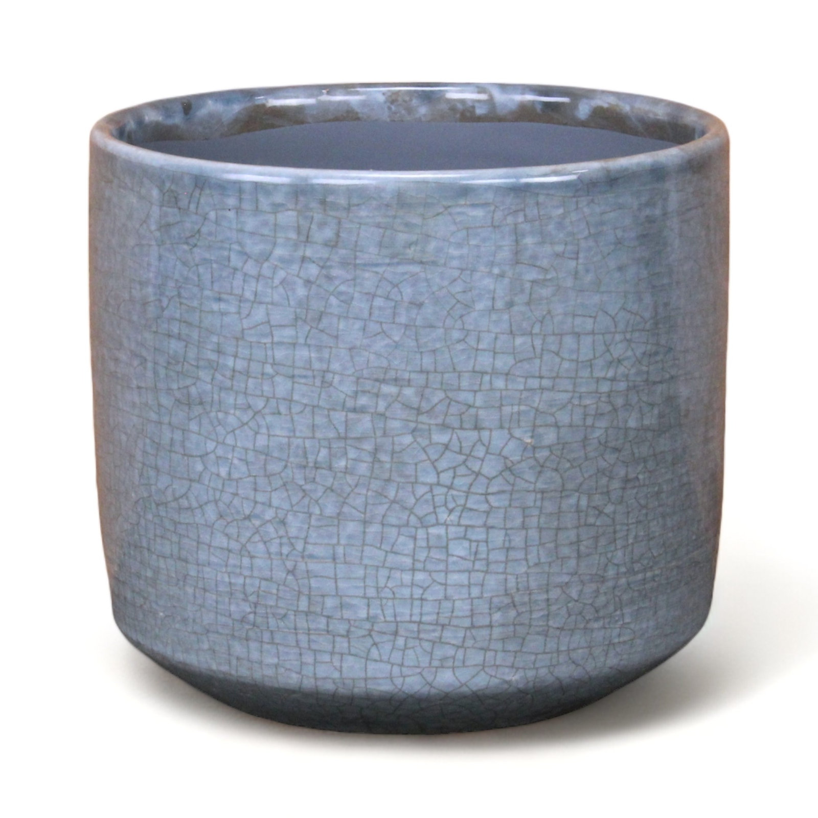 Sia Handmade Ceramic Pot Planter, Gray, 5.75" H x 6.75" W x 6.75" D