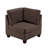 Modular - 2Pc In Black Coffee, Linen-Like Fabric Trimmed, Wood Based Chair , Coffee Tone, Fabric, Robust Frame-1977295042