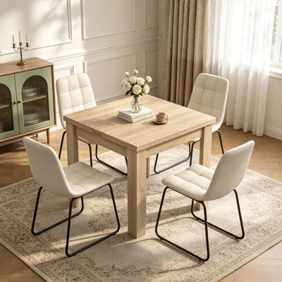 Ensemble de table de salle à manger extensible 5 pièces pour table de salle à manger 4,31,5 "-62,9" Aurik