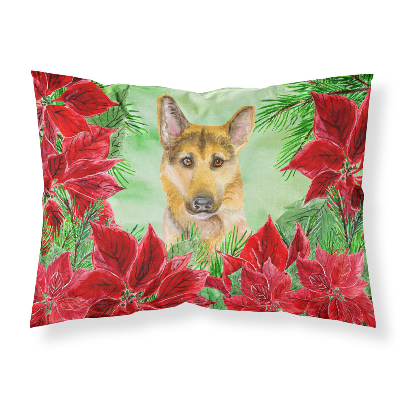 Taie d’oreiller poinsettas, Berger allemand #2