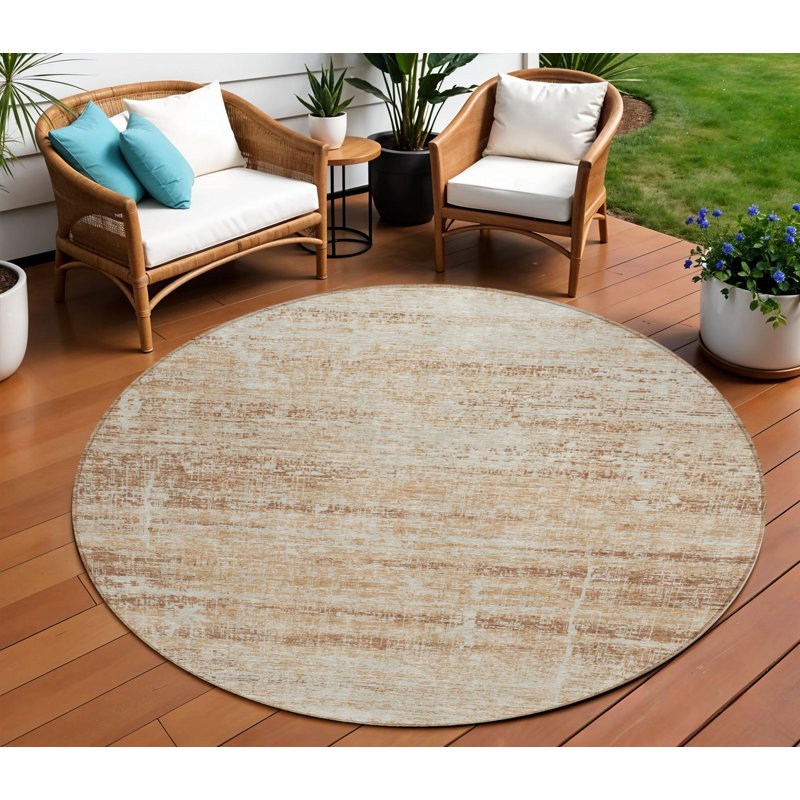 Tapis beige rond 8 po